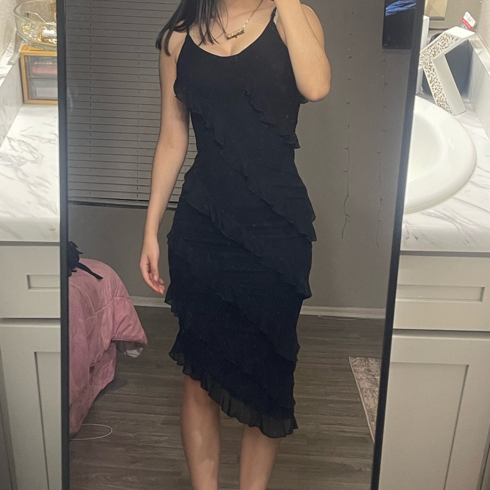Black Ruffle Dress